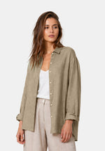 Load image into Gallery viewer, KHAKI LINEN SHIRT
