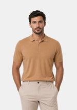 Load image into Gallery viewer, Champagne Prestige Summer Merino Polo
