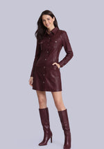 Load image into Gallery viewer, MAVEN LEATHER DRESS
