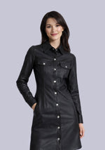Load image into Gallery viewer, MAVEN LEATHER DRESS
