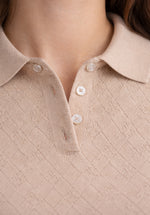 Load image into Gallery viewer, Champagne Prestige Summer Merino Polo
