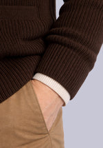 Load image into Gallery viewer, BRUNETTE MERINO SHAWL CARDIGAN
