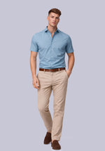 Load image into Gallery viewer, TEAL HALF BAMBOO SILK SHIRT
