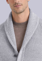 Load image into Gallery viewer, SLATE MERINO SHAWL CARDIGAN
