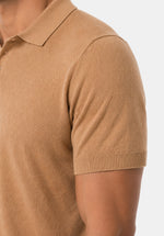 Load image into Gallery viewer, Champagne Prestige Summer Merino Polo
